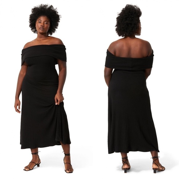 Mara Hoffman Imogen Ribbed Midi Dress Plus Size 3X - Picture 1 of 5